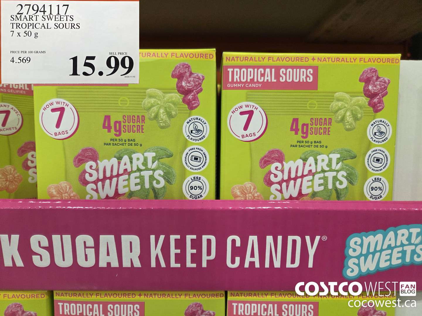 2794117 SMART SWEETS TROPICAL SOURS 7 x 50 g $15.99