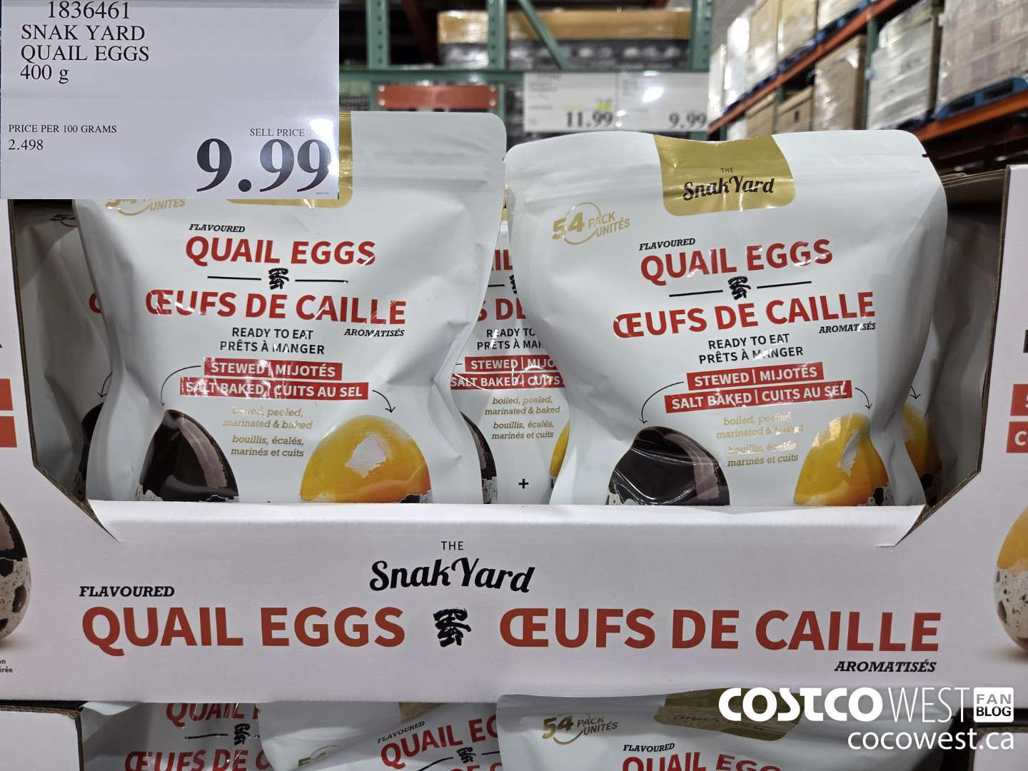 1836461 SNAK YARD QUAIL EGGS 400 g $9.99