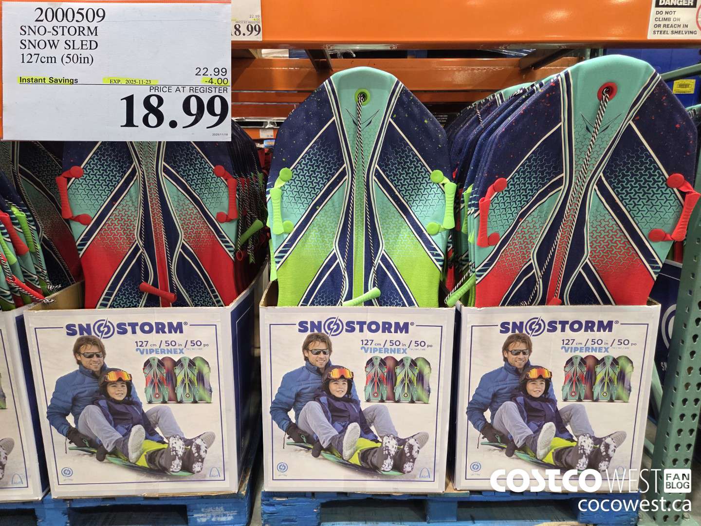 2000509 SNO-STORM SNOW SLED 127CM (50IN) ($4.00 INSTANT SAVINGS EXPIRES ON 2025-11-23) $18.99