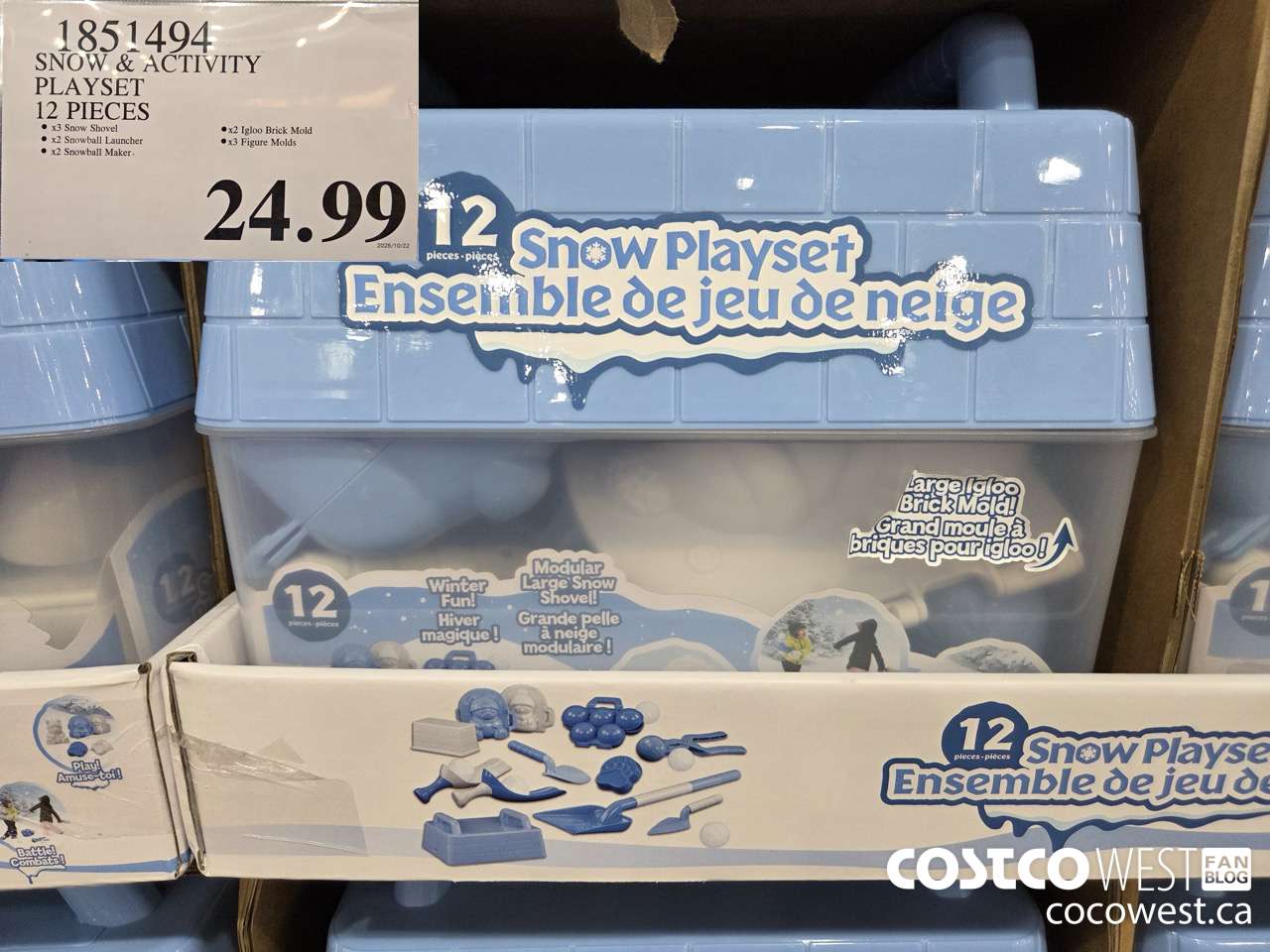 1851494 SNOW & ACTIVITY PLAYSET 12 PIECES $24.99