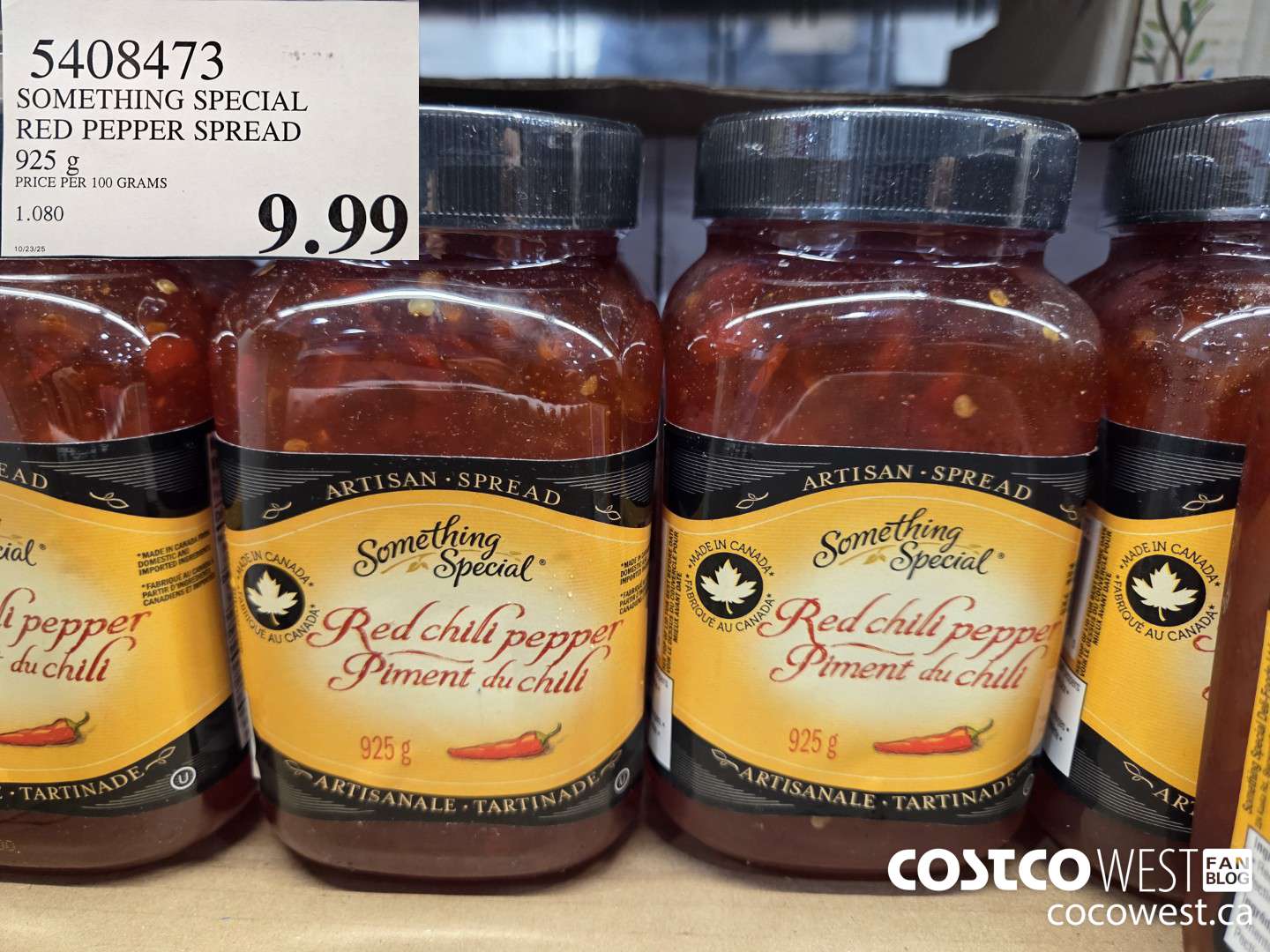 5408473 SOMETHING SPECIAL RED PEPPER SPREAD 925 G $9.99