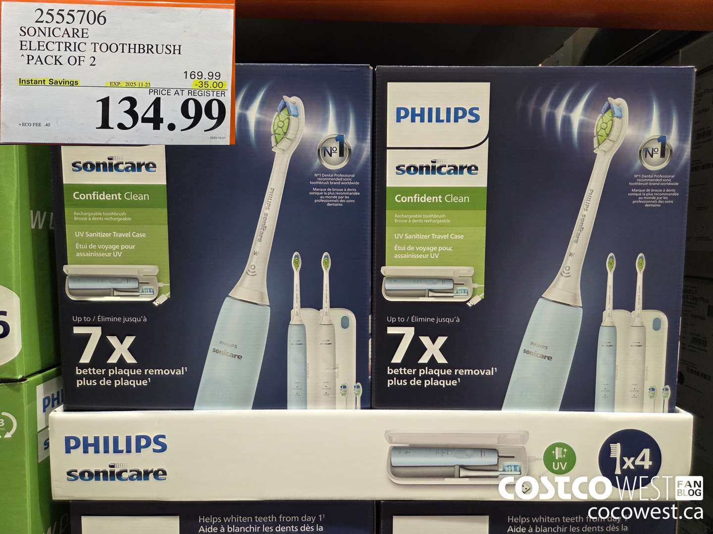 2555706 SONICARE CONFIDENT CLEAN DUAL HANDLES ($35.00 INSTANT SAVINGS EXPIRES ON 2025-11-23) $134.99