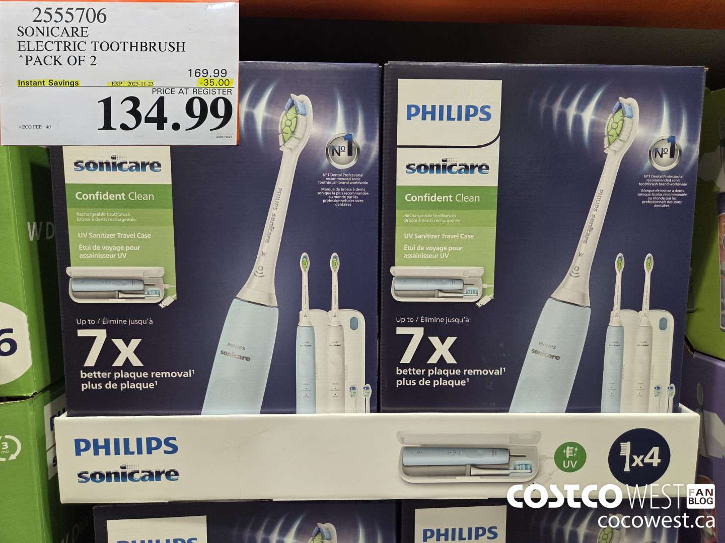 2555706 SONICARE CONFIDENT CLEAN DUAL HANDLES ($35.00 INSTANT SAVINGS EXPIRES ON 2025-11-23) $134.99