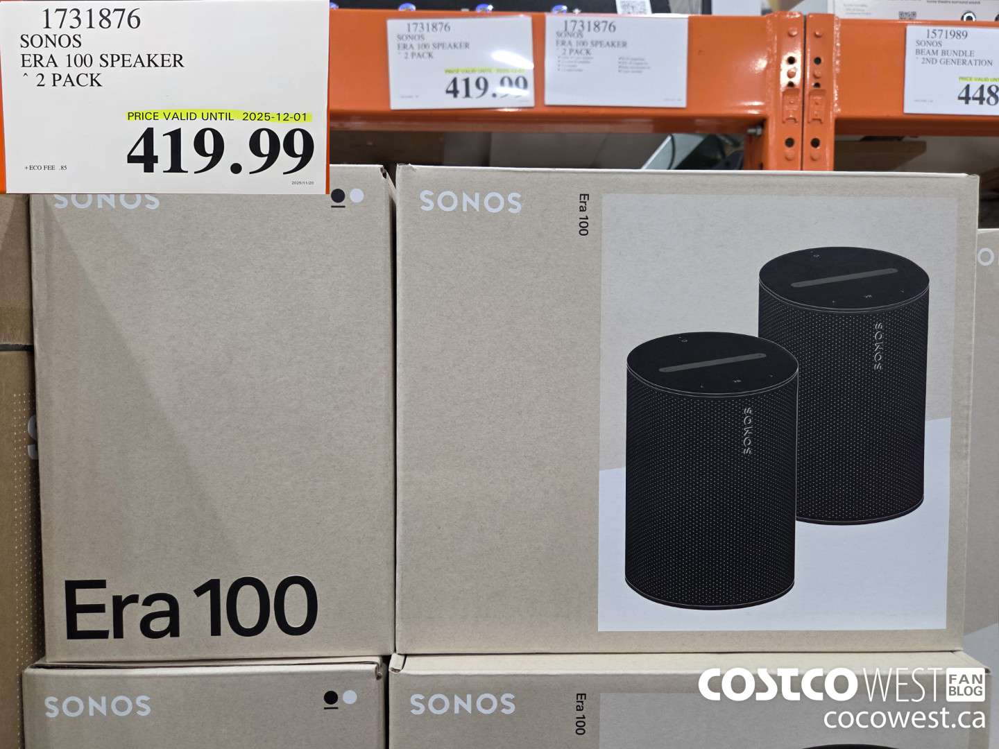 1731876 SONOS ERA 100 SPEAKER 2 PACK (EXPIRES ON 2025-12-01) $419.99