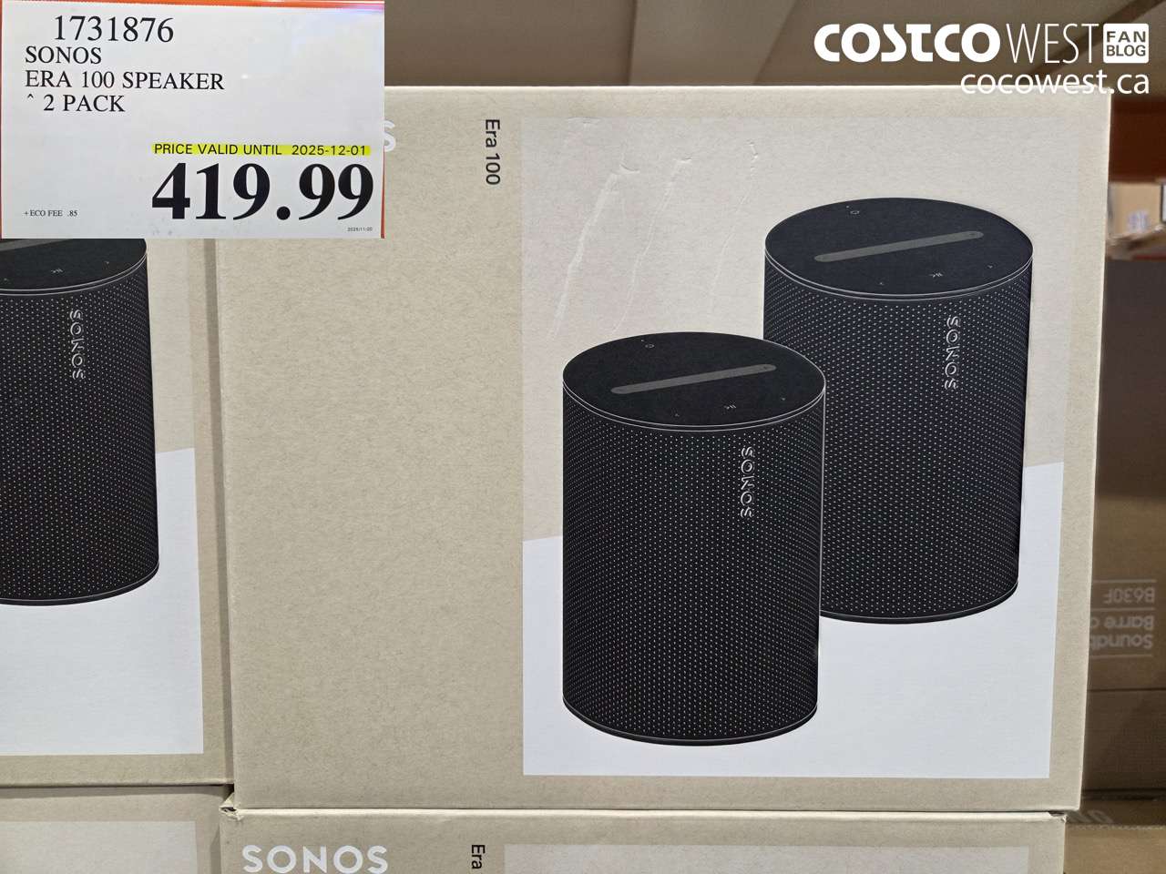 1731876 SONOS ERA 100 SPEAKER 2 PACK (EXPIRES ON 2025-12-01) $419.99