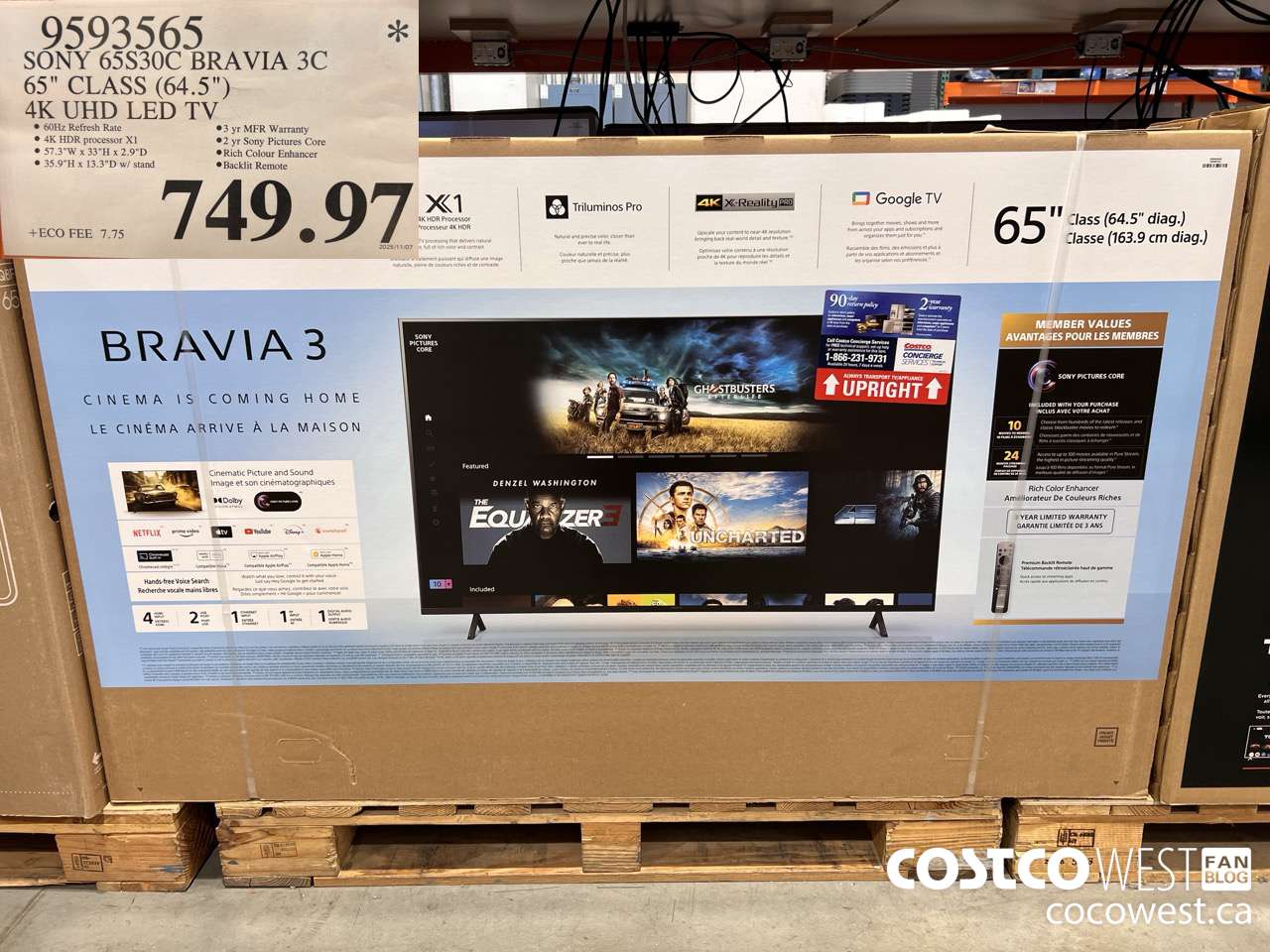 9593565 SONY 65S30C BRAVIA 3C 65