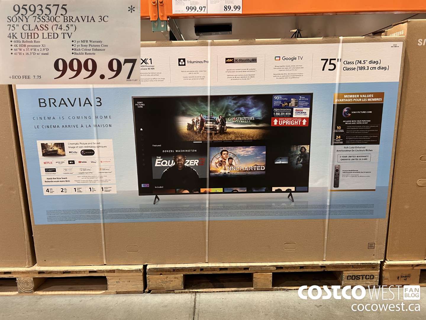 9593575 SONY 75S30C BRAVIA 3C 75