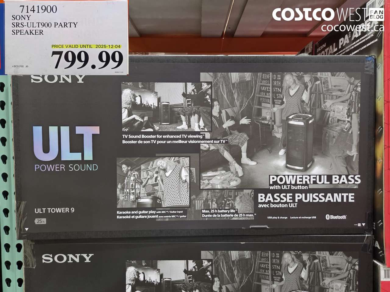 7141900 SONY SRS-ULT900 PARTY SPEAKER (EXPIRES ON 2025-12-04) $799.99