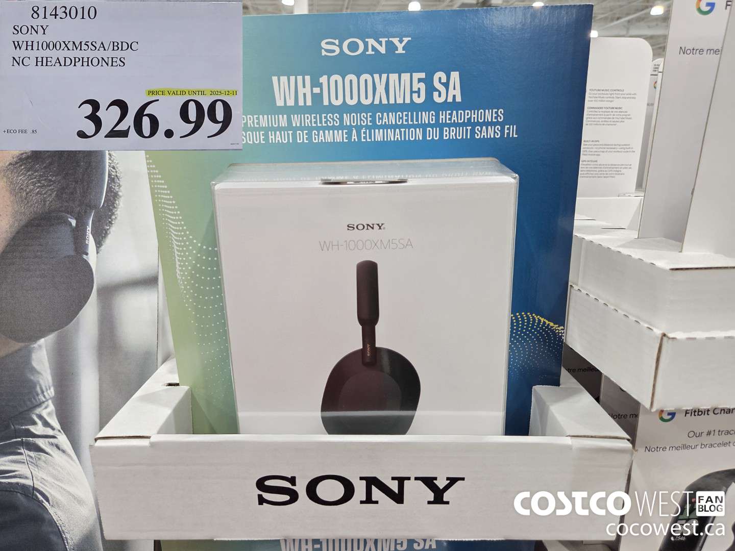 8143010 SONY WH1000XM5SA HEADPHONES W/ SOFT CASE (EXPIRES ON 2025-12-11) $326.99