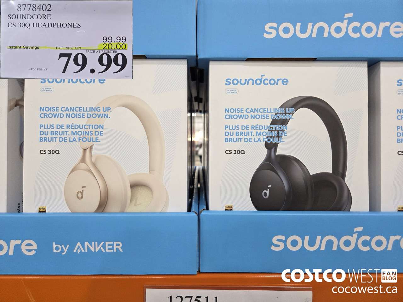 8778402 SOUNDCORE CS 30Q HEADPHONES BEIGE ($20.00 INSTANT SAVINGS EXPIRES ON 2025-11-09) $79.99