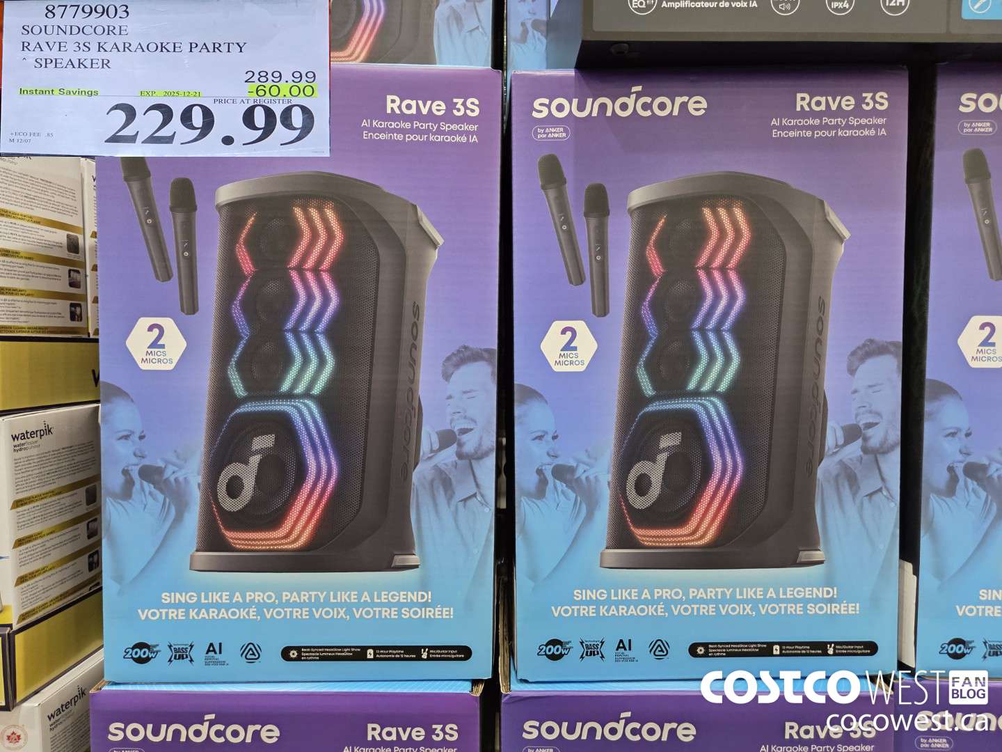 8779903 SOUNDCORE RAVE 3S KARAOKE PARTY SPEAKER ($60.00 INSTANT SAVINGS EXPIRES ON 2025-12-21) $229.99