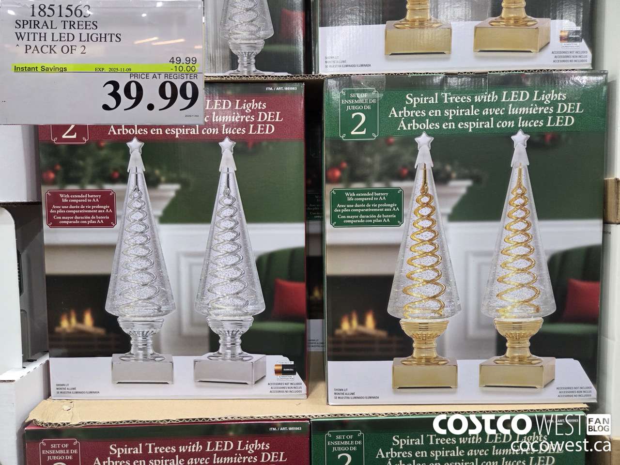 1851563 SPIRAL TREES WITH LED LIGHTS PACK OF 2 ($10.00 INSTANT SAVINGS EXPIRES ON 2025-11-09) $39.99