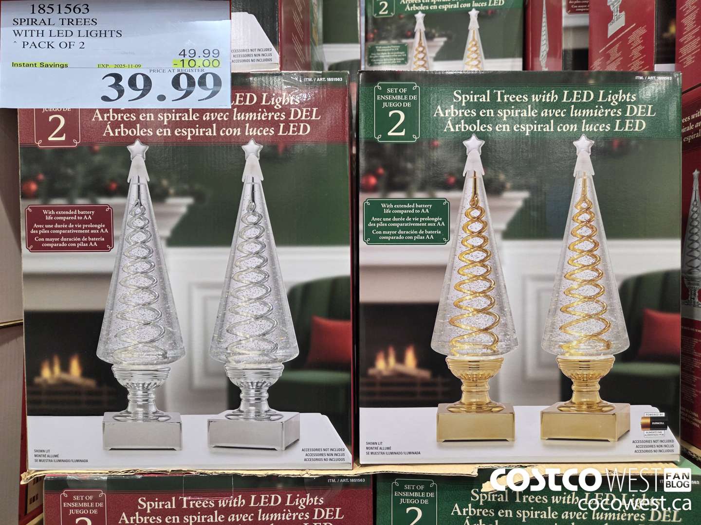 1851563 SPIRAL TREES WITH LED LIGHTS PACK OF 2 ($10.00 INSTANT SAVINGS EXPIRES ON 2025-11-09) $39.99