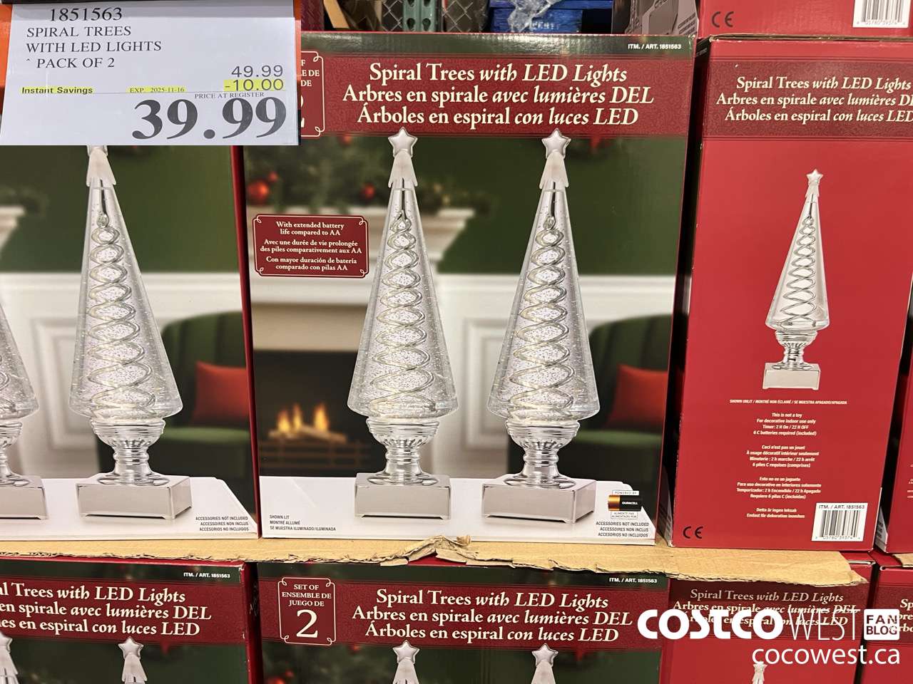 1851563 SPIRAL TREES WITH LED LIGHTS PACK OF 2 ($10.00 INSTANT SAVINGS EXPIRES ON 2025-11-16) $39.99