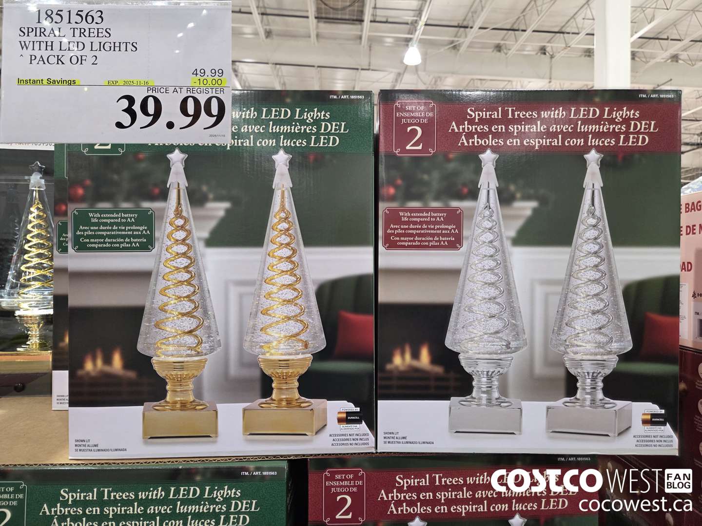 1851563 SPIRAL TREES WITH LED LIGHTS PACK OF 2 ($10.00 INSTANT SAVINGS EXPIRES ON 2025-11-16) $39.99