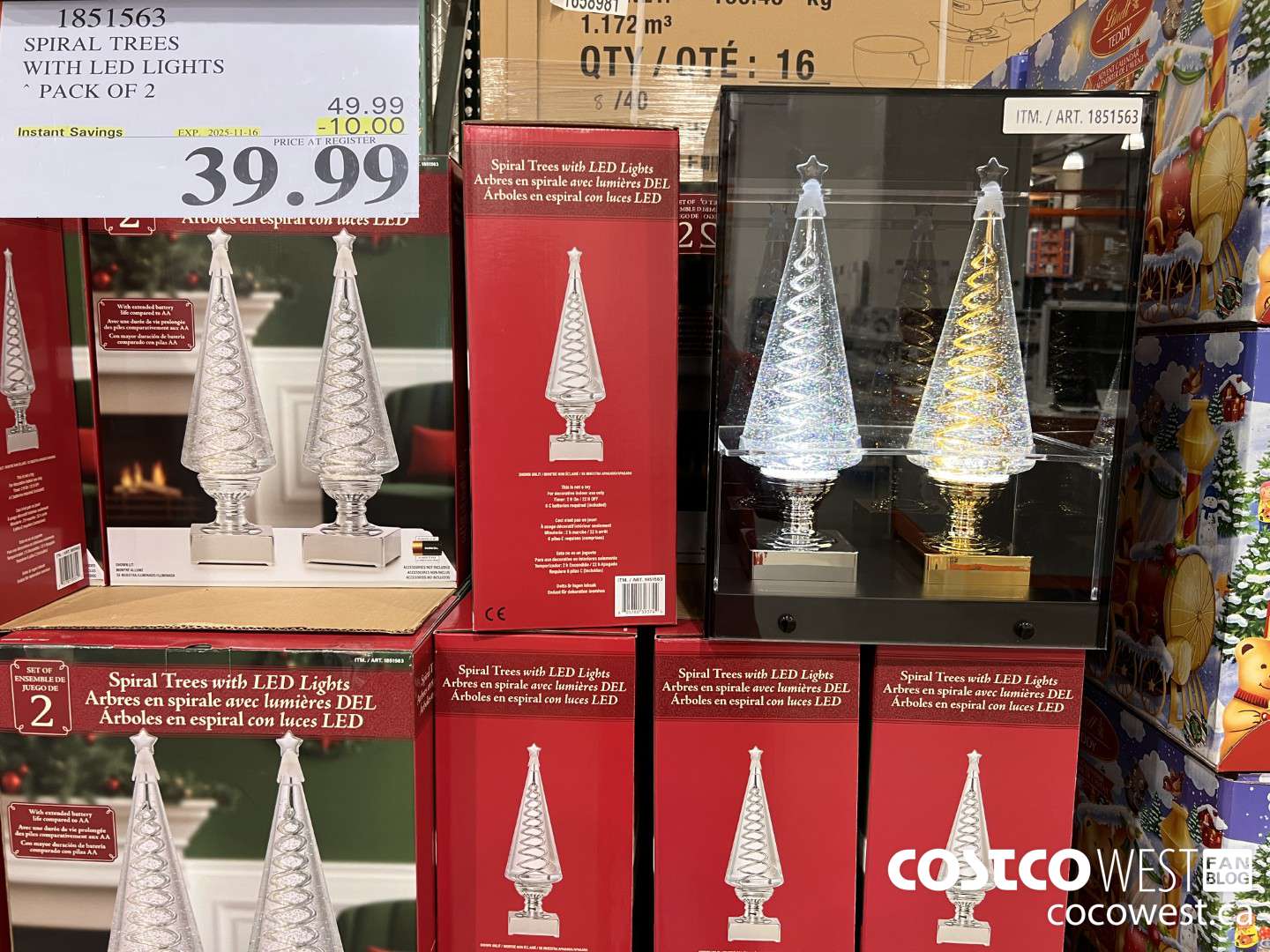 1851563 SPIRAL TREES WITH LED LIGHTS PACK OF 2 ($10.00 INSTANT SAVINGS EXPIRES ON 2025-11-16) $39.99