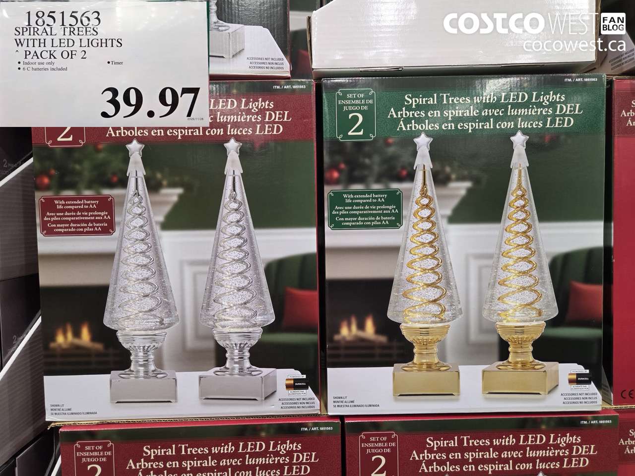 1851563 SPIRAL TREES WITH LED LIGHTS PACK OF 2 $39.97