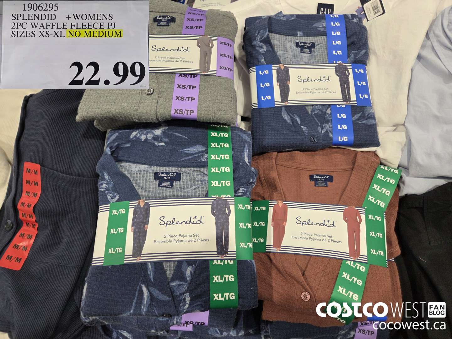 1906295 SPLENDID 2PC WAFFLE FLEECE PJ WOMENS SIZES XS-XL $22.99