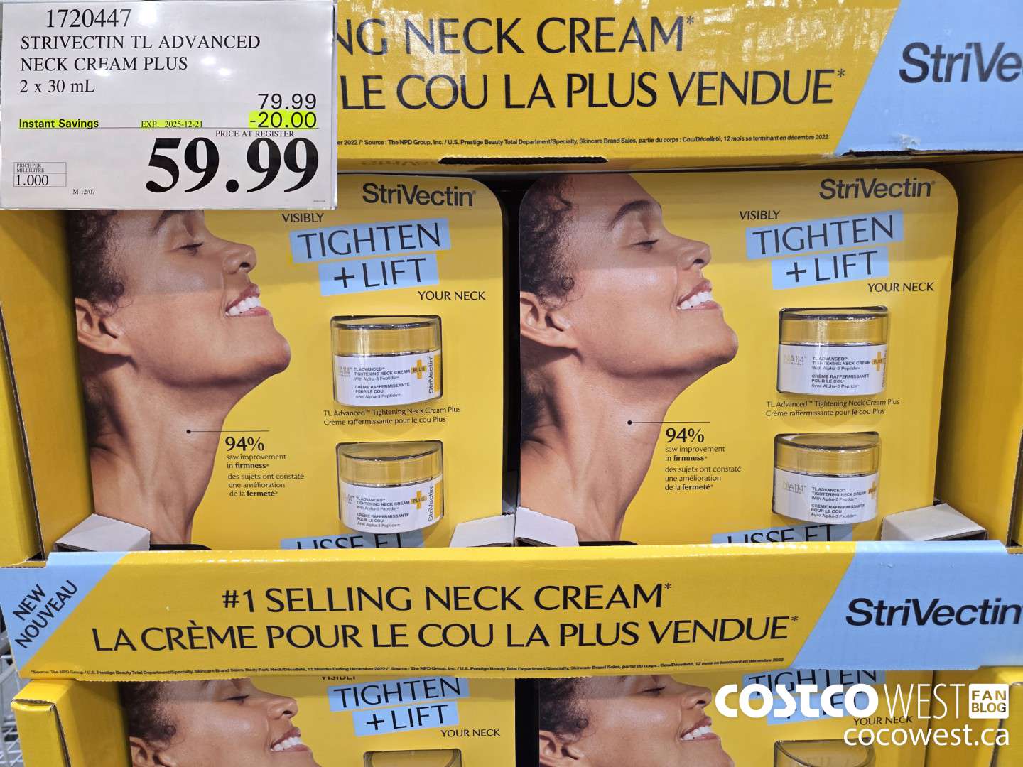 1720447 STIVECTIN TL ADVANCED NECK CREAM PLUS 2 X 30 ML ($20.00 INSTANT SAVINGS EXPIRES ON 2025-12-21) $59.99