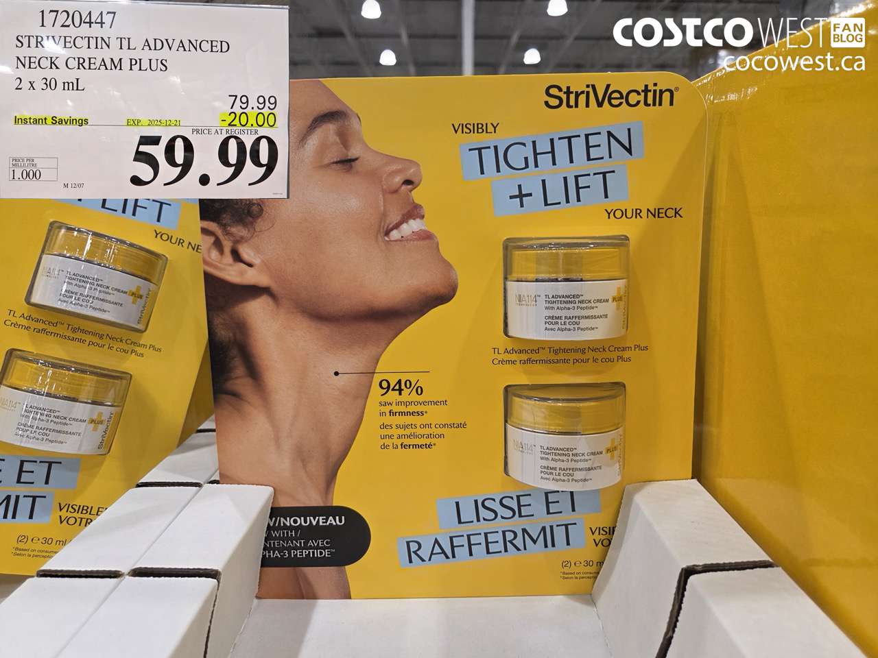 1720447 STIVECTIN TL ADVANCED NECK CREAM PLUS 2 X 30 ML ($20.00 INSTANT SAVINGS EXPIRES ON 2025-12-21) $59.99