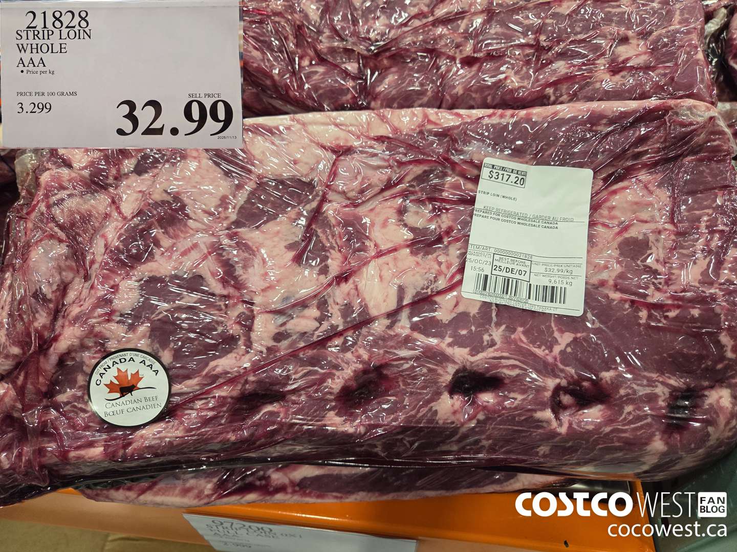 21828 STRIP LOIN WHOLE AAA $32.99