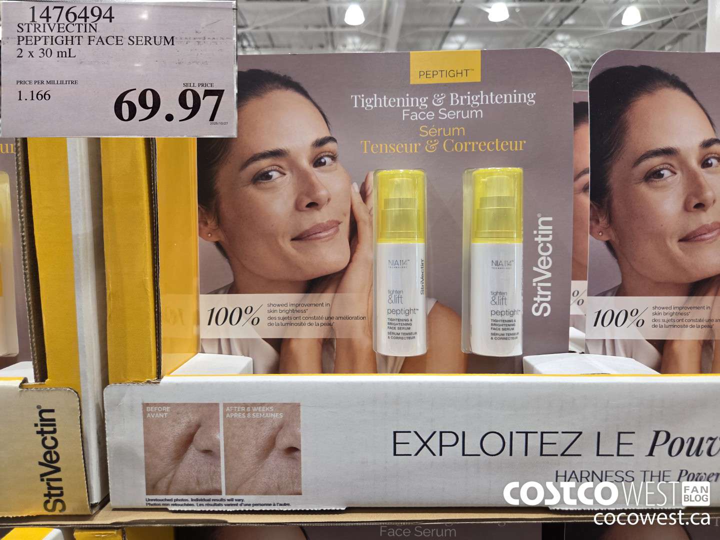 1476494 STRIVECTIN PEPTIGHT FACE SERUM 2 x 30 mL $69.97