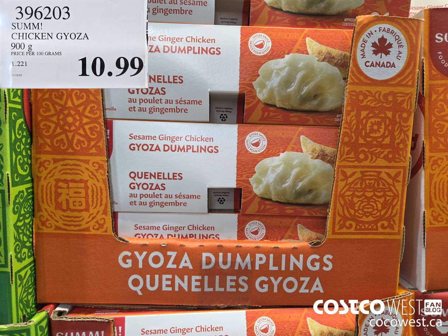 396203 SUM-M! CHICKEN GYOZA 900 g $10.99