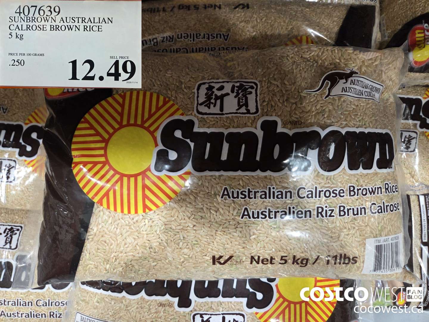 407639 SUNBROWN AUSTRALIAN BROWN RICE 5 kg $12.49