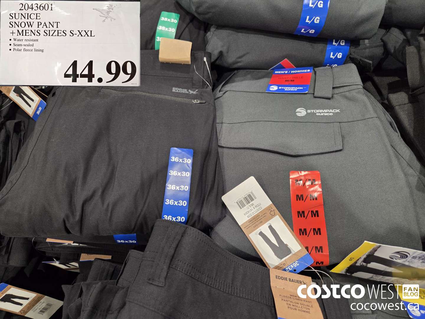 2043601 SUNICE SNOW PANT MENS SIZES S-XXL $44.99