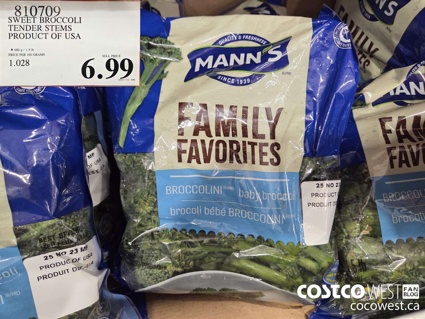 810709 SWEET BROCCOLI TENDER STEMS PRODUCT OF USA $6.99