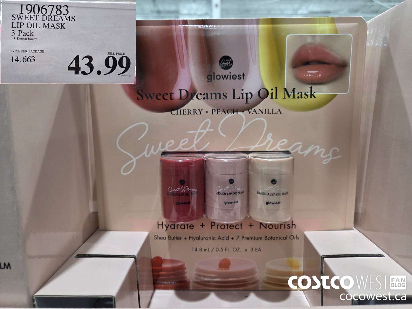 1906783 SWEET DREAMS LIP OIL MASK 3 Pack  $43.99