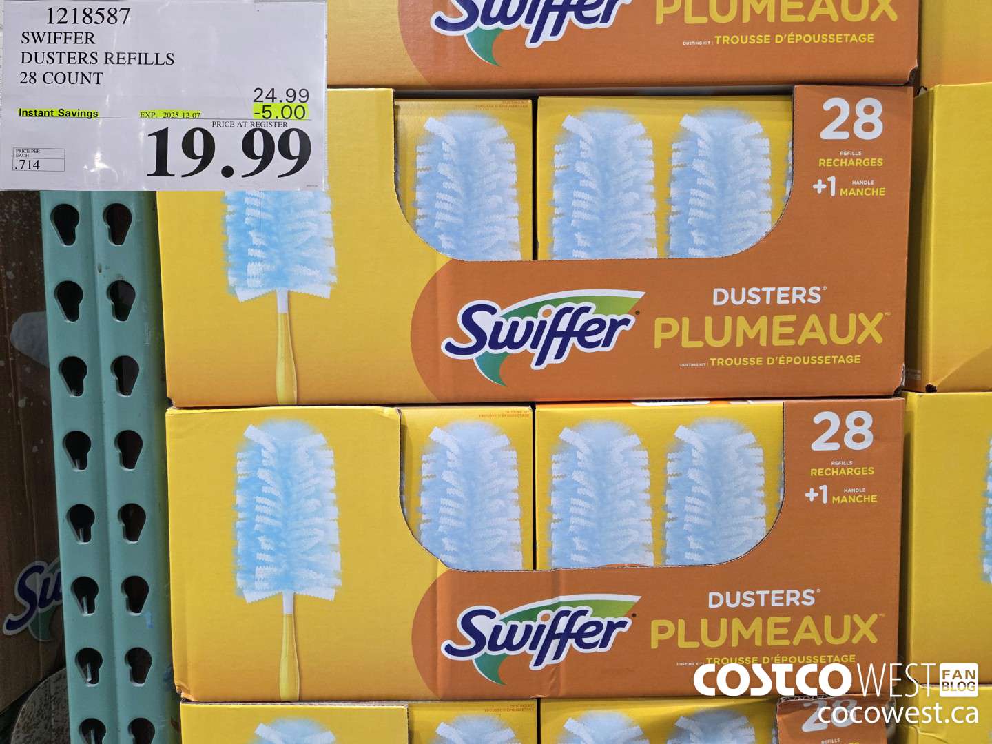 1218587 SWIFFER DUSTERS REFILLS 28 COUNT ($5.00 INSTANT SAVINGS EXPIRES ON 2025-12-07) $19.99