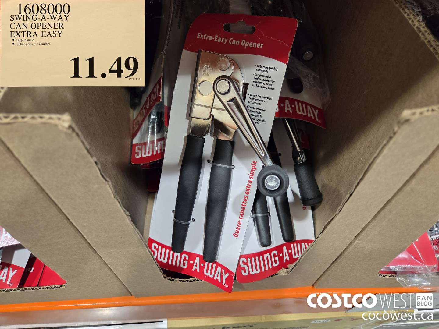 1608000 SWING-A-WAY CAN OPENER EXTRA EASY  $11.49