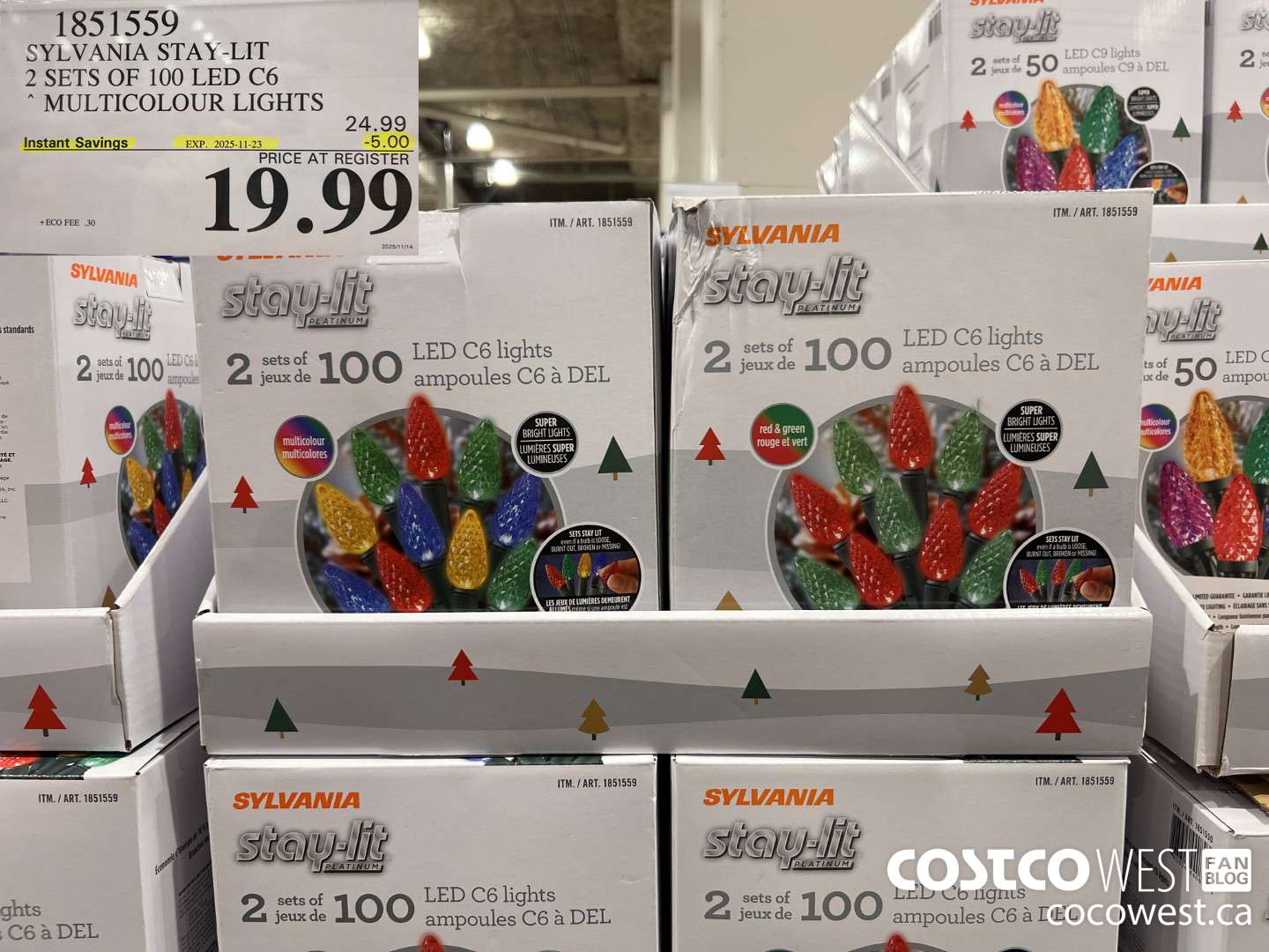 1851559 SYLVANIA STAY-LIT 2 SETS OF 100 LED C6 MULTICOLOUR LIGHTS ($5.00 INSTANT SAVINGS EXPIRES ON 2025-11-23) $19.99