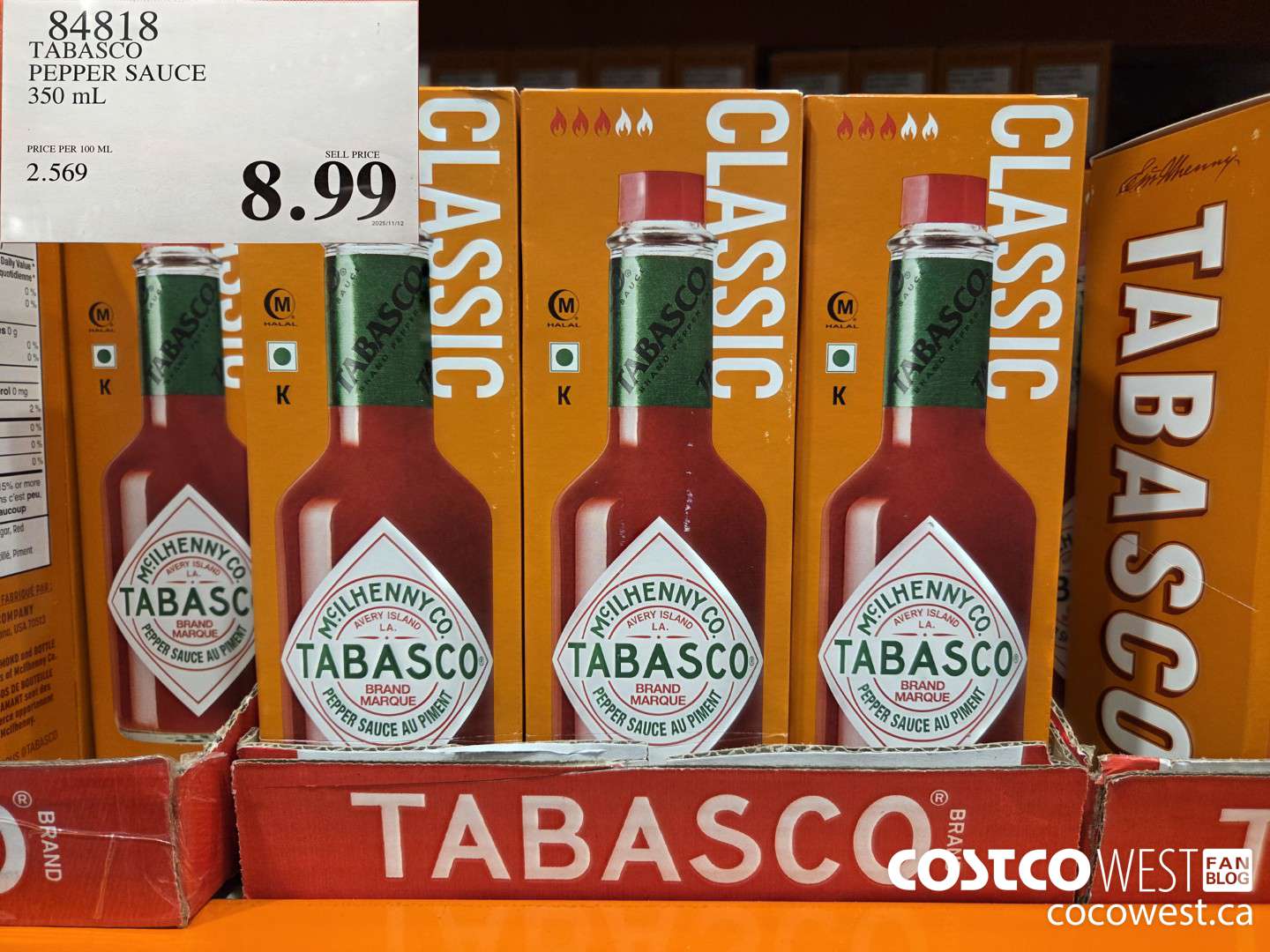 84818 TABASCO PEPPER SAUCE 350 mL $8.99