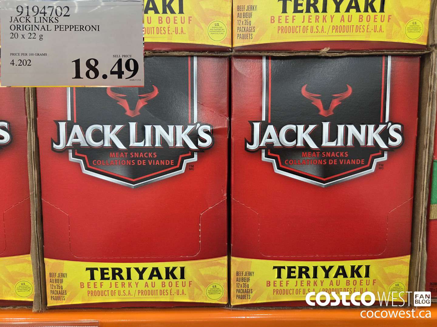 9194702 TACK LINKS ORIGINAL PEPPERONI 20 x 22 g $18.49