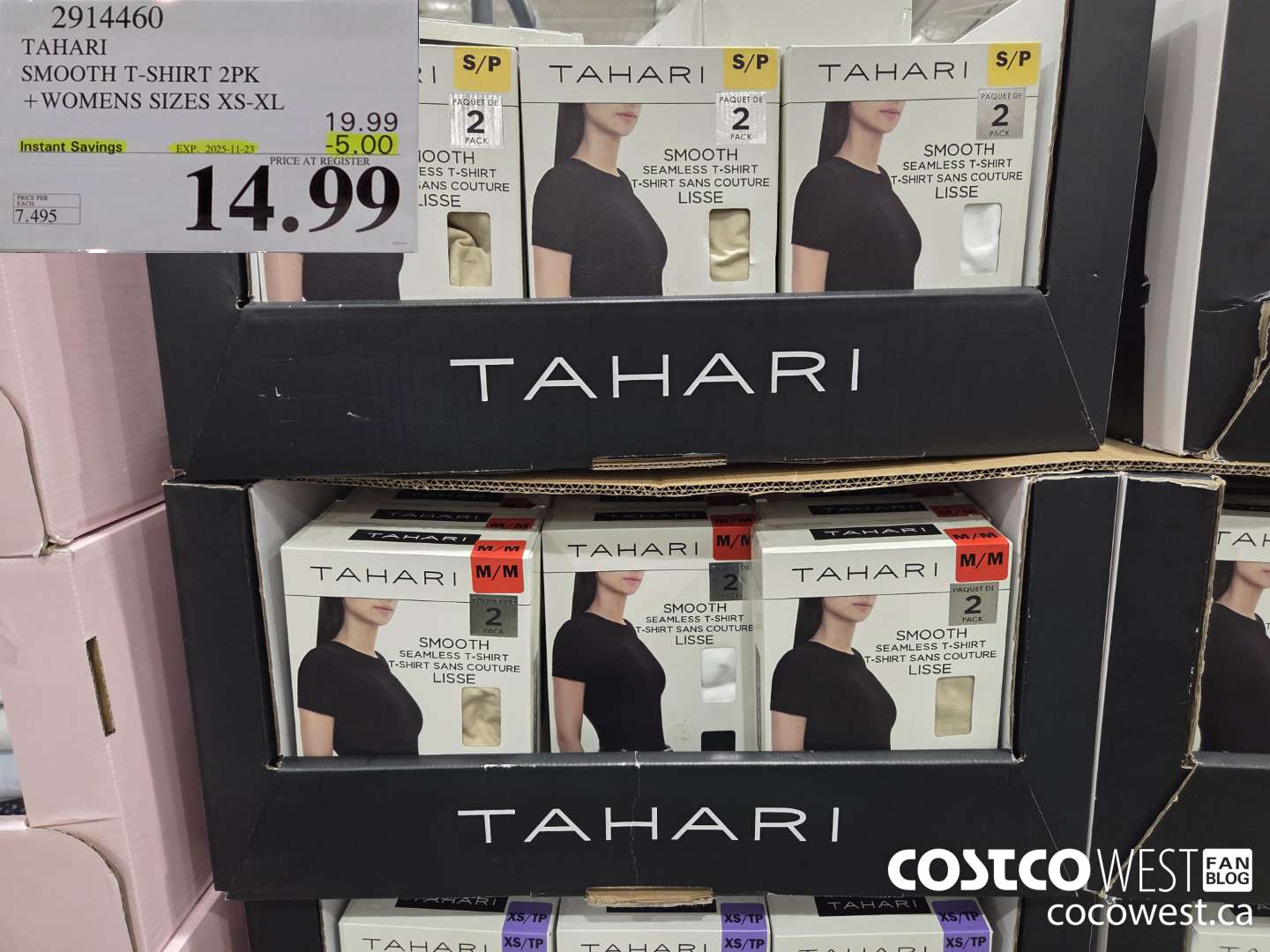 2914460 TAHARI SMOOTH T-SHIRT 2PK WOMENS SIZES XS-XL ($5.00 INSTANT SAVINGS EXPIRES ON 2025-11-23) $14.99