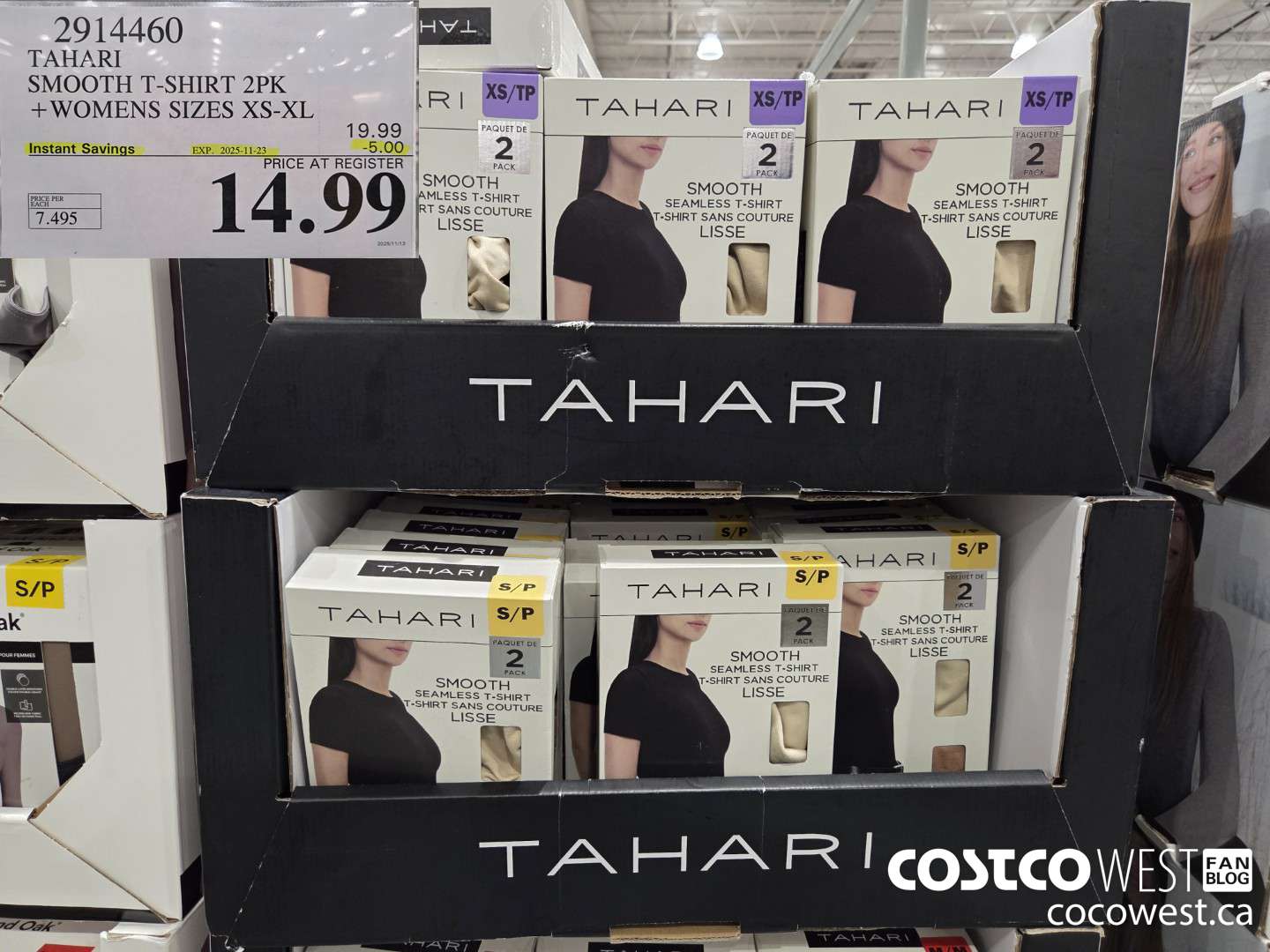 2914460 TAHARI SMOOTH T-SHIRT 2PK WOMENS SIZES XS-XL ($5.00 INSTANT SAVINGS EXPIRES ON 2025-11-23) $14.99