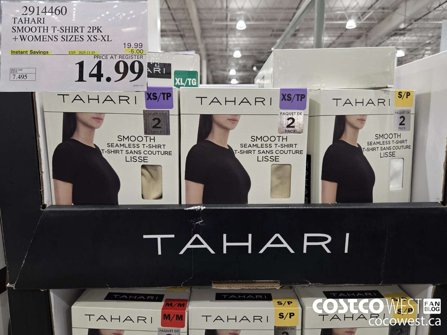 2914460 TAHARI SMOOTH T-SHIRT 2PK WOMENS SIZES XS-XL ($5.00 INSTANT SAVINGS EXPIRES ON 2025-11-23) $14.99