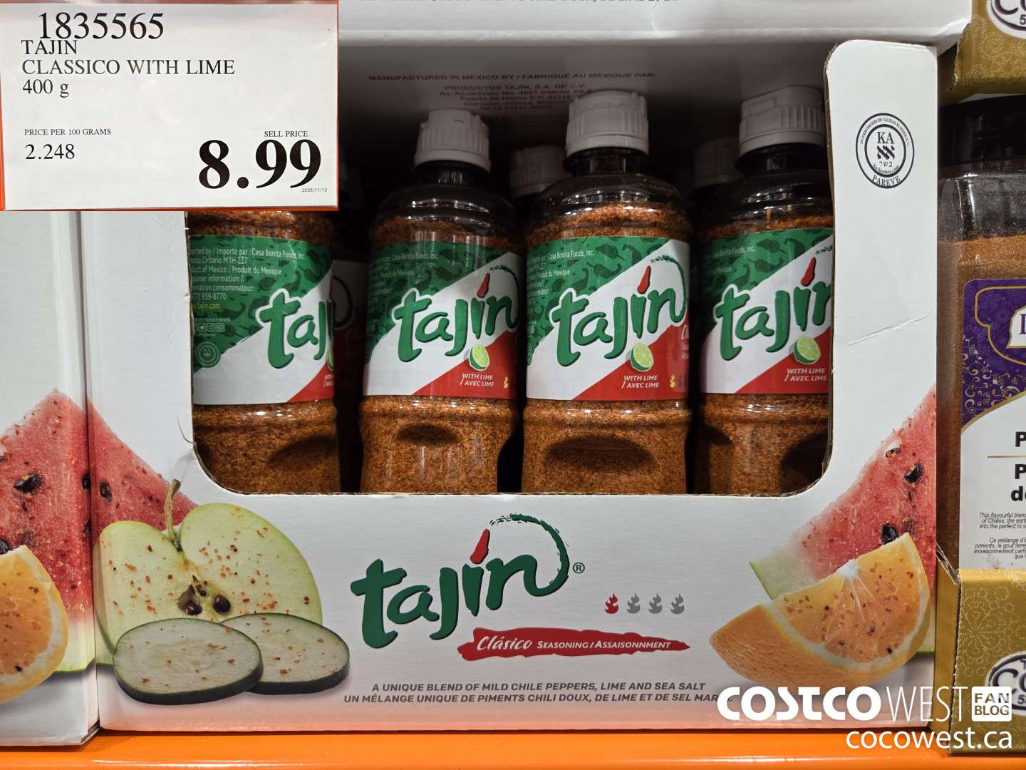 1835565 TAJIN CLASSICO WITH LIME 400G $8.99