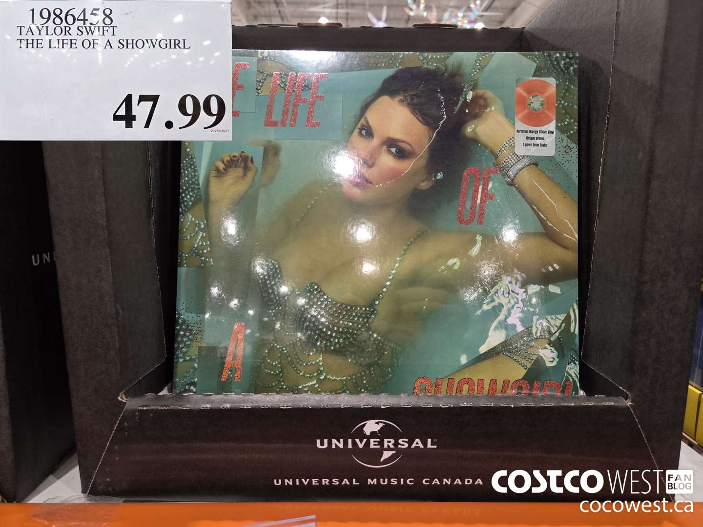 1986458 TAYLOR SWIFT THE LIFE OF A SHOWGIRL $47.99