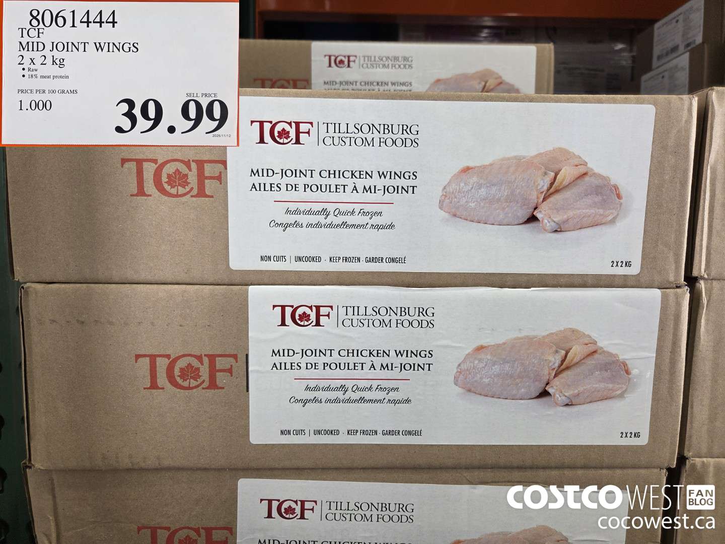 8061444 TCF MID JOINT WINGS 2 x 2 kg $39.99