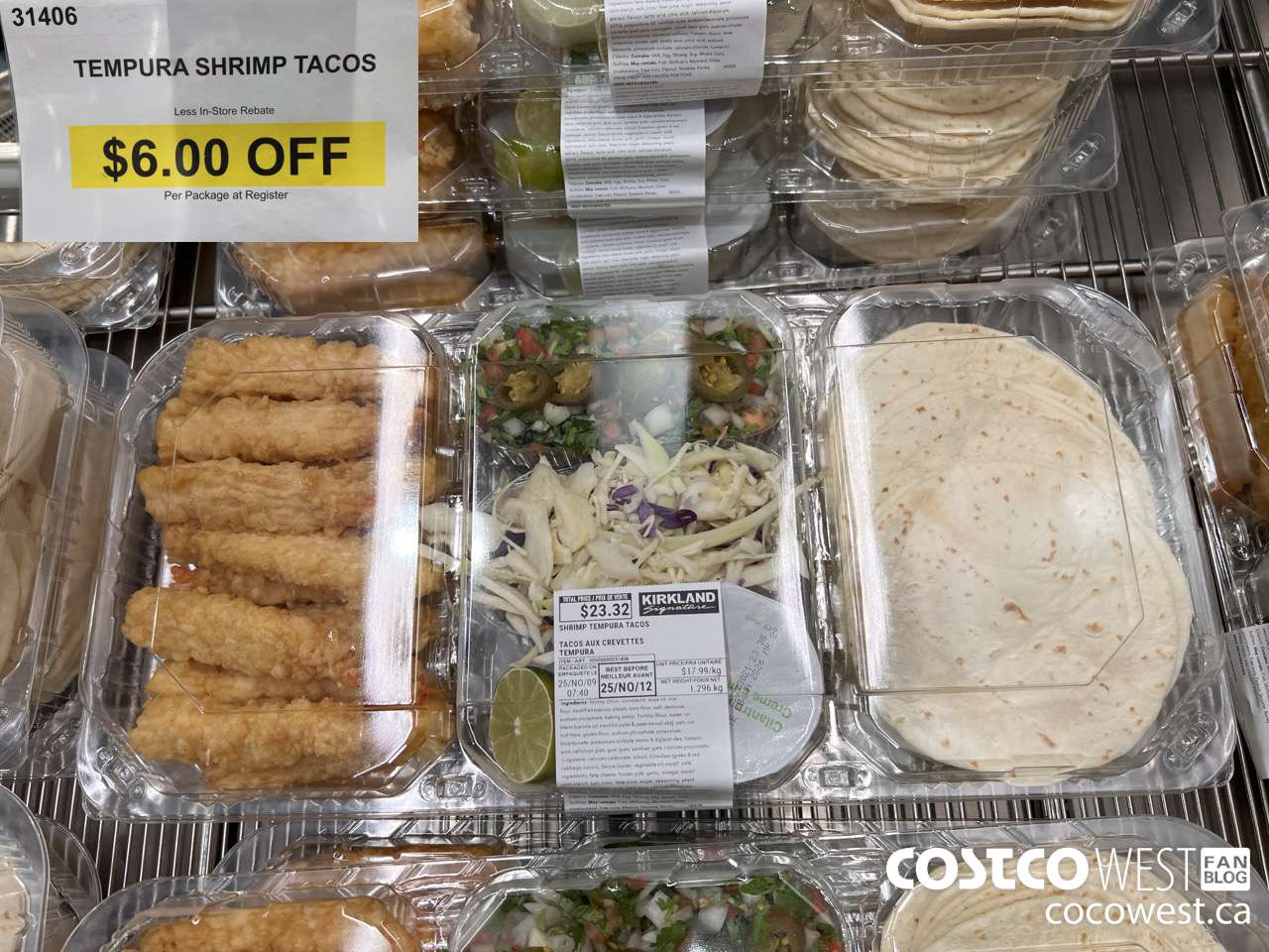 31406 TEMPURA SHRIMP TACOS ($6.00 INSTANT SAVINGS)