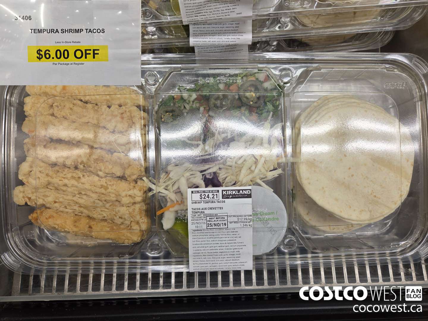 31406 TEMPURA SHRIMP TACOS ($6.00 INSTANT SAVINGS)