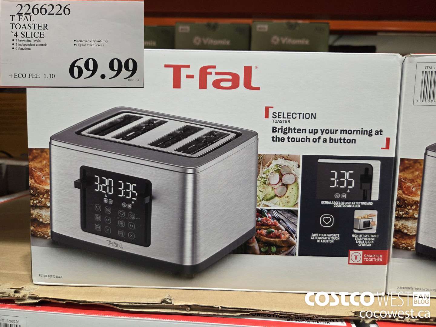2266226 T-FAL TOASTER 4 SLICE $69.99