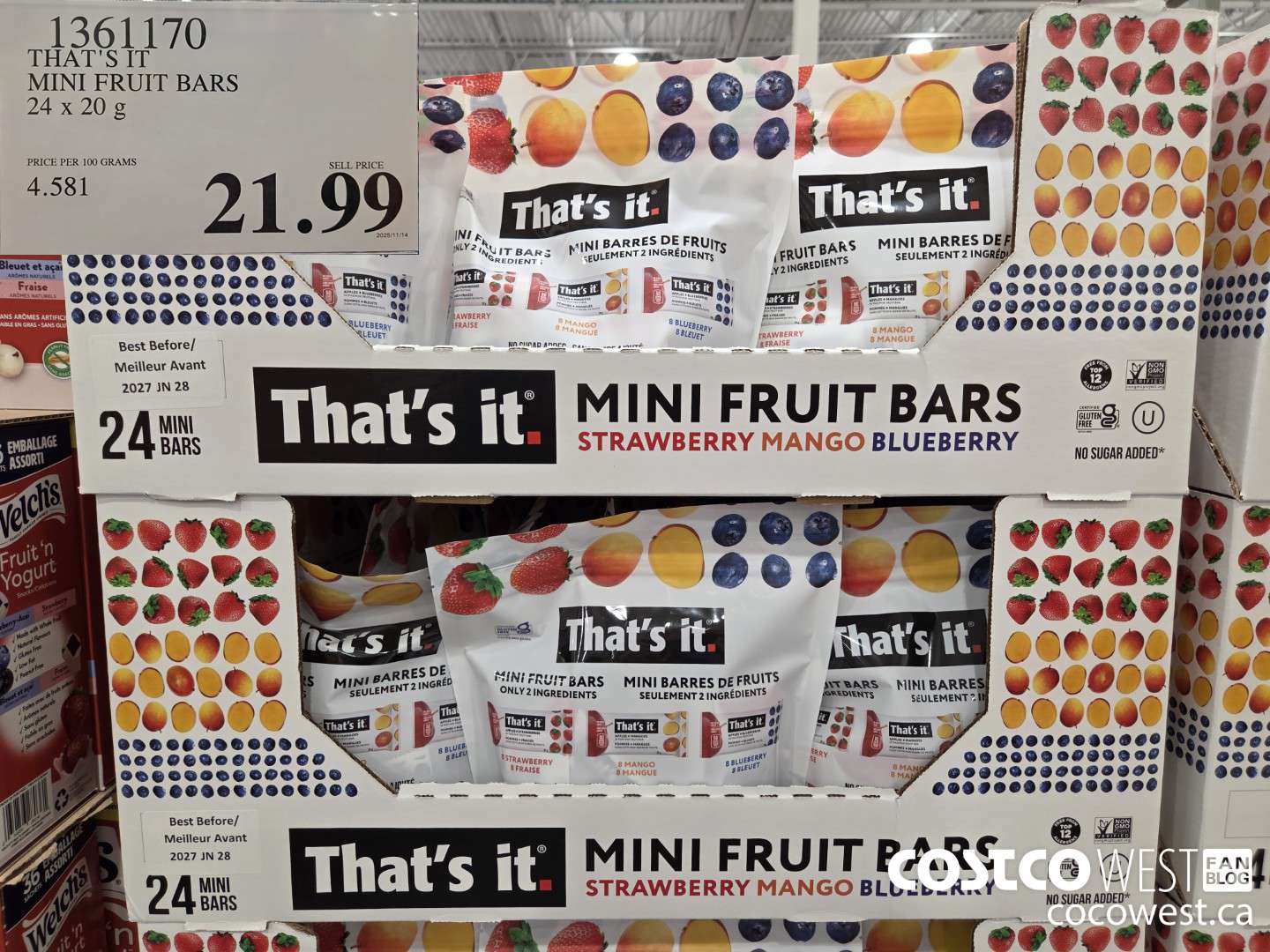 1361170 THAT'S IT MINI FRUIT BARS 24 x 20g $21.99