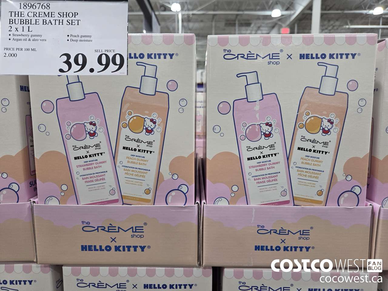 1896768 THE CREME SHOP BUBBLE BATH SET 2 X 1L $39.99