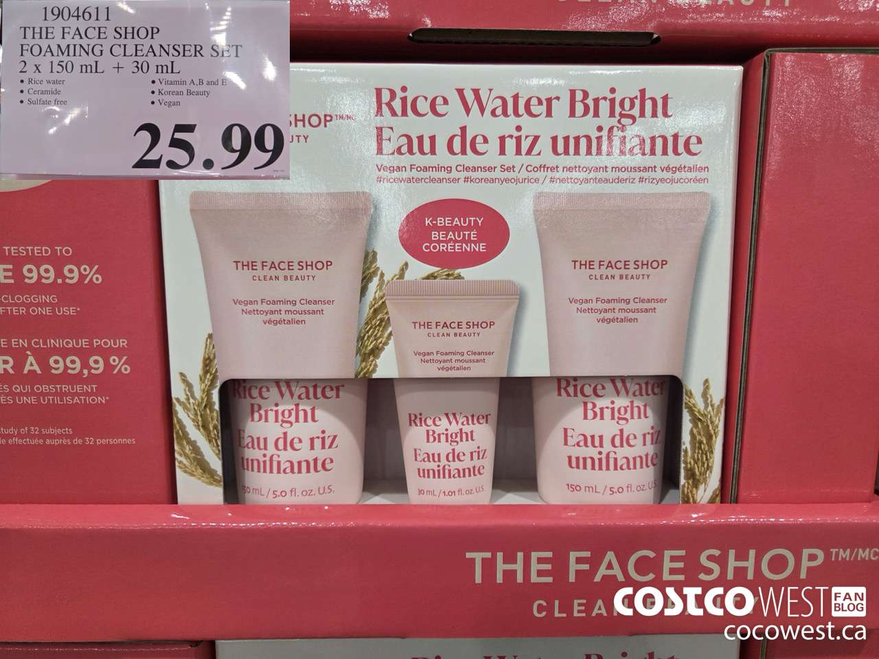 1904611 THE FACE SHOP FOAMING CLEANSER SET 2 X 150ML + 30ML $25.99