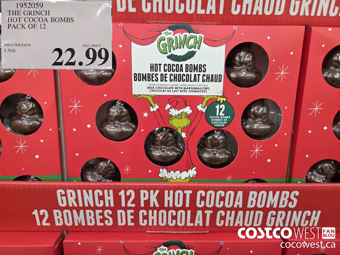 1952059 THE GRINCH HOT COCOA BOMBS PACK OF 12 $22.99