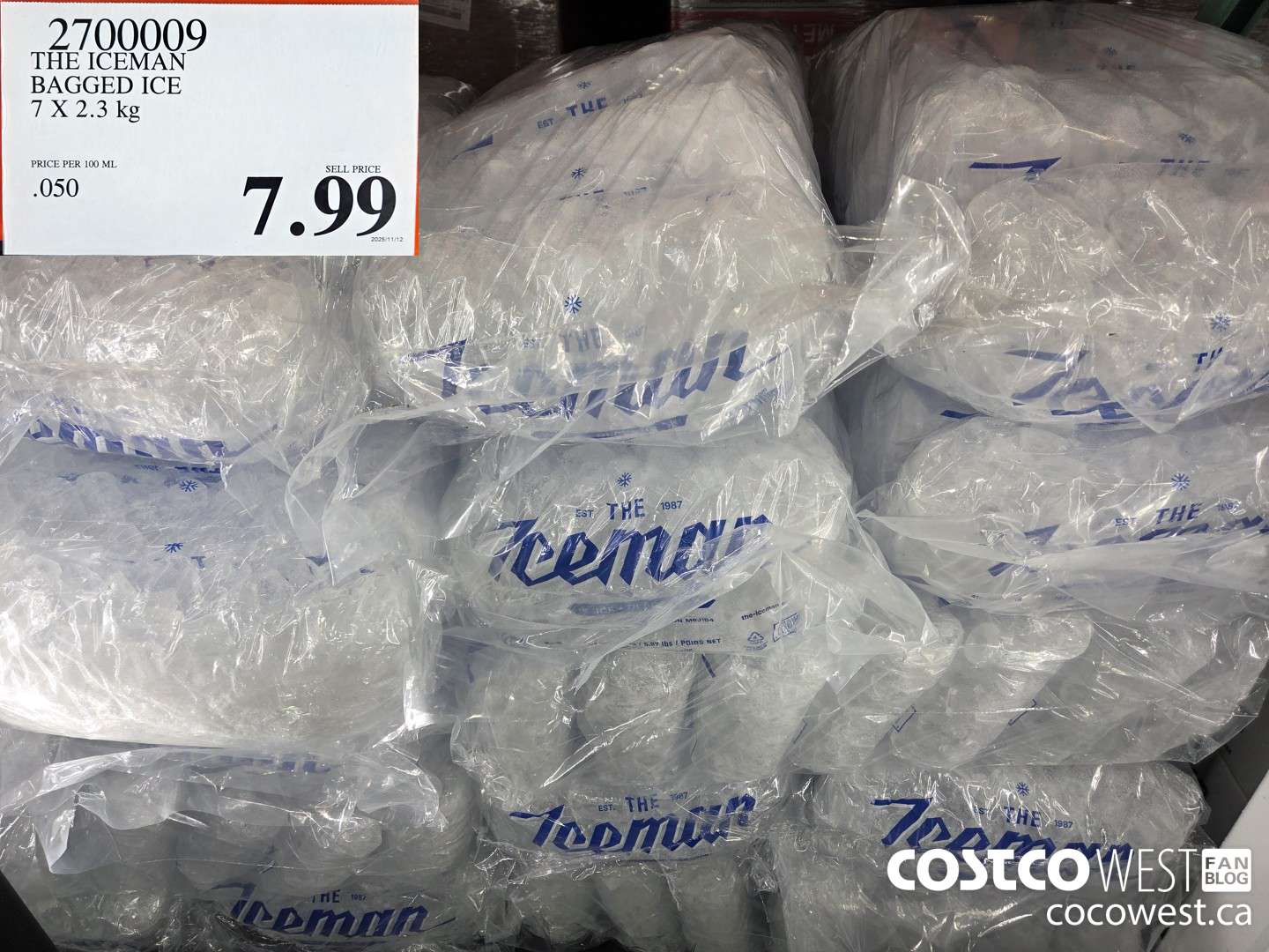 2700009 THE ICEMAN BAGGED ICE 7 x 2.2 kg $7.99